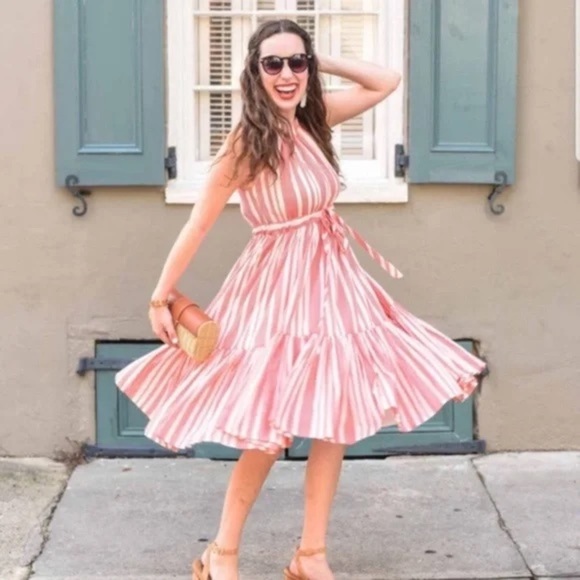 Anthropologie pink stripe dress - Picture 2 of 4